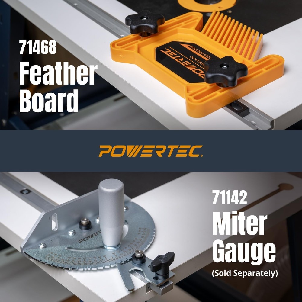 POWERTEC 24" x 32" Benchtop Router Table with Insert Plate, Router Table Top