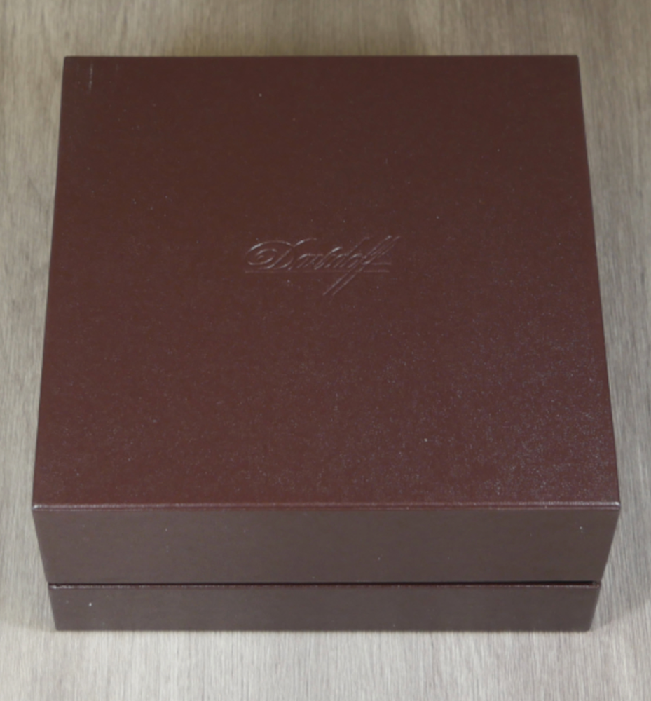 Davidoff Brown Leather Leaf Pattern Double Cigar Case / Pouch 105585