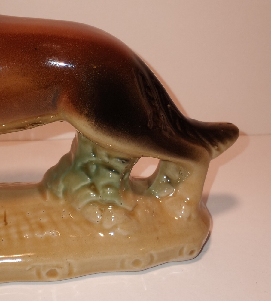 Vintage German Shepherd Figurine Ceramic Dog Handcrafted