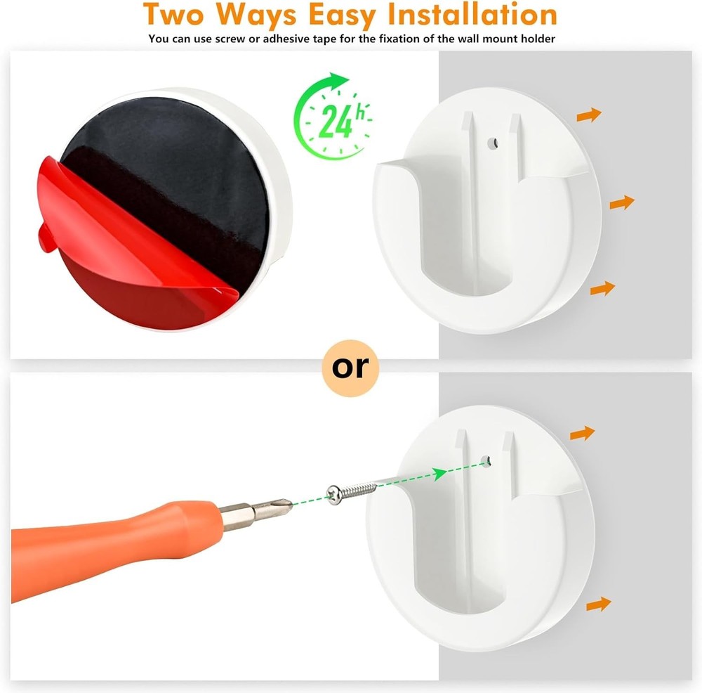 2-Pack Adhesive Wall Mounts for Ring Indoor Cam - Easy, No-Drill Installation