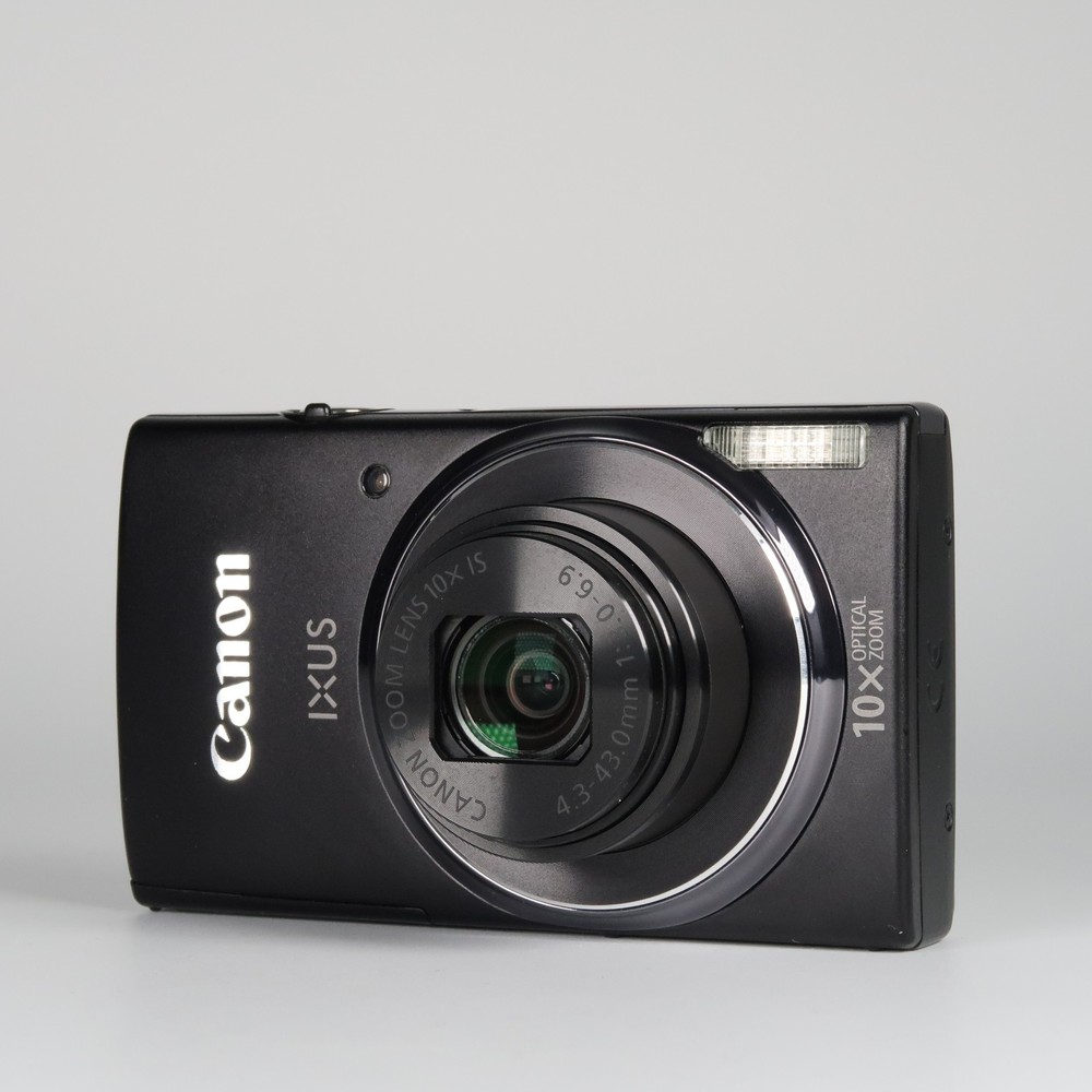Canon IXUS 155 Black Digital Compact Camera with Refurbished SD Case