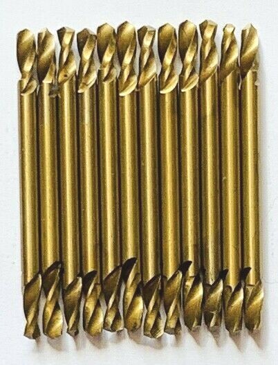 12pc 1/8" Double End Titanium Bits- HSS