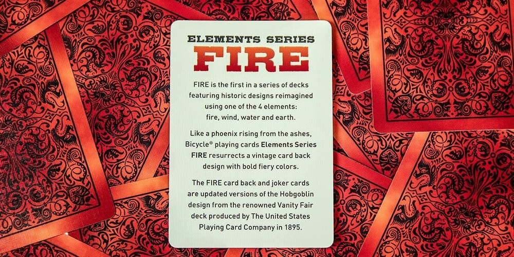 Bicycle® Elements Series: Fire Playing Card Deck, Single Deck, *NEW*