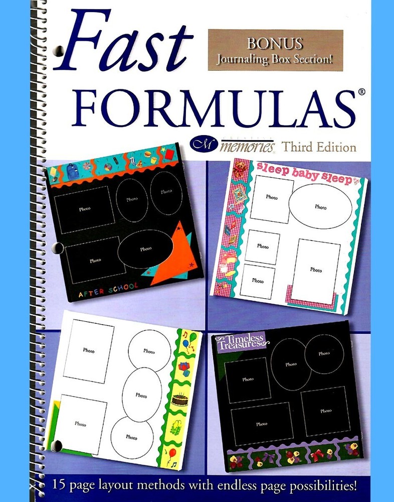 Creative Memories FAST FORMULAS 3rd ED. Scrapbooking Layout Journaling Box 2001
