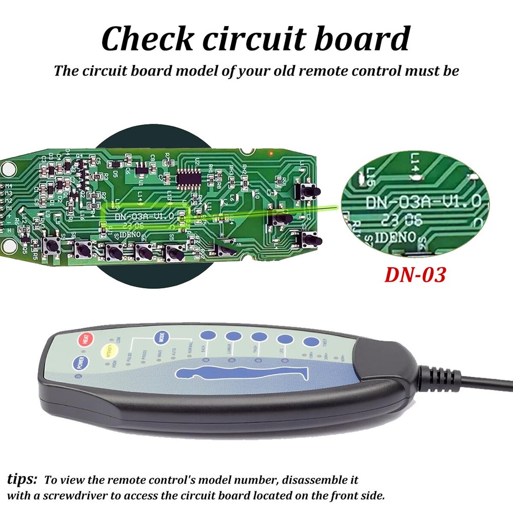 8 Pin Female Plug Massage Remote Hand Control Controller Replacement Easy Setup