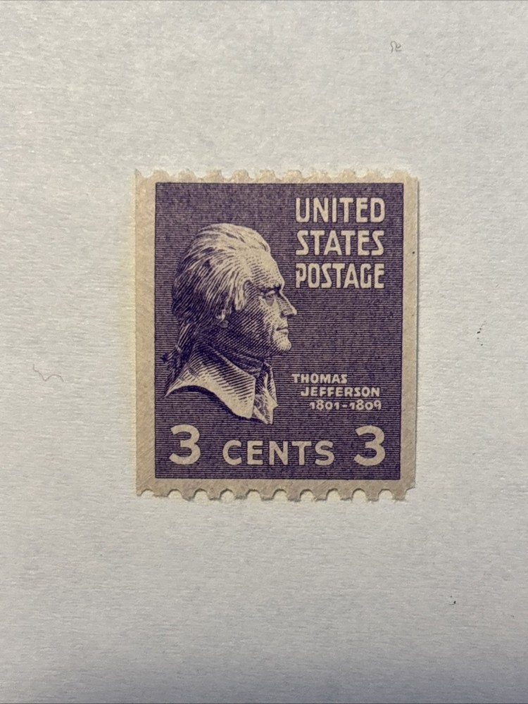 1939 3c Thomas Jefferson Vertical Coil #851