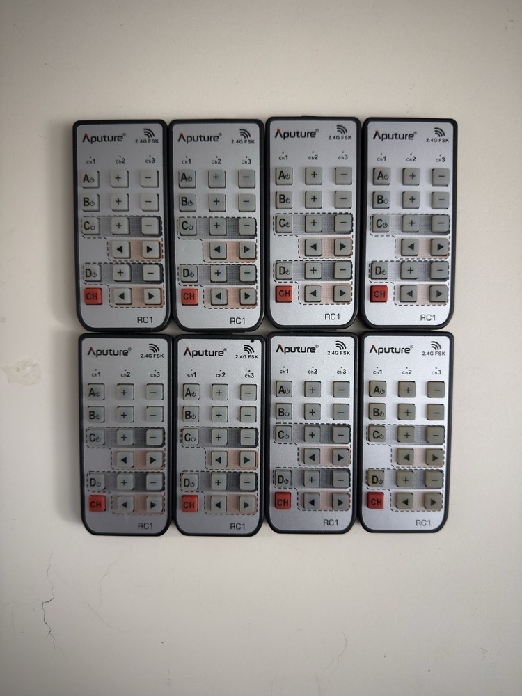 Aputure Model Number # RC1 Silver/Black Remote Controls Read Description