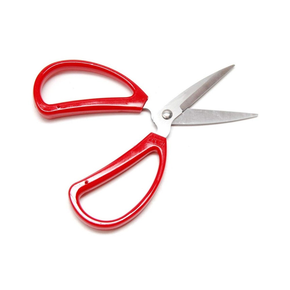 Hometeq 6" Scissors Multi-Purpose Stainless Steel Sharp Scissors with Red Han...