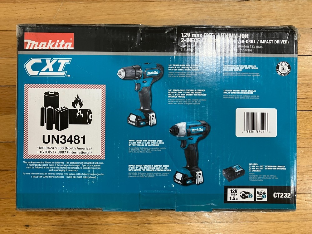 Makita CT232 Combo Drill /Impact Driver Kit