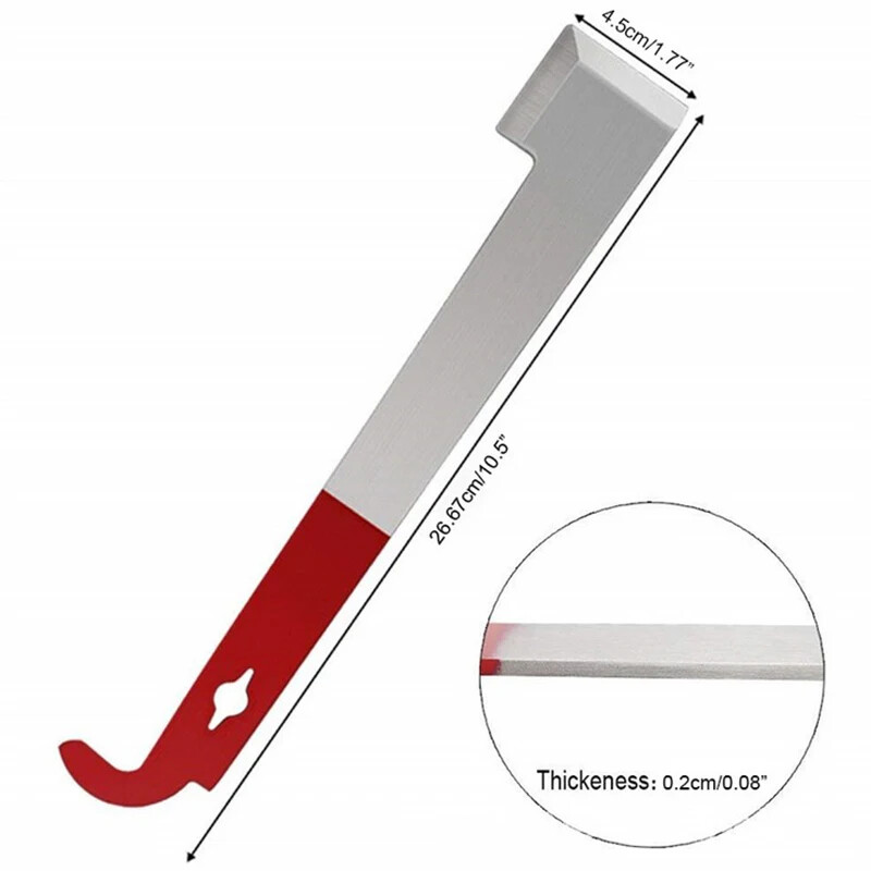 Stainless Bee Hive Tool Frame Lifter and Scraper J Shape Hook Beekeeper Knife