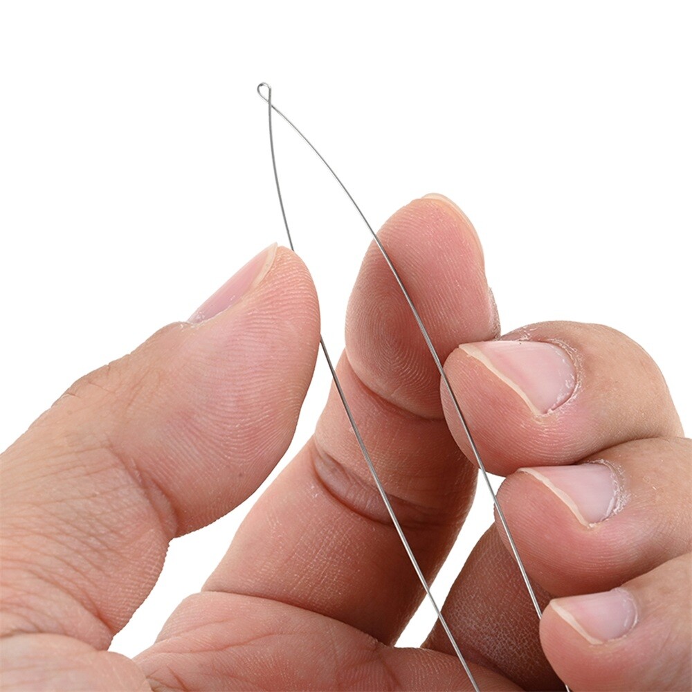 10Pc Hair Extension Loop Needle Threader 22.3cm Pulling Tool for Beaded Bracelet