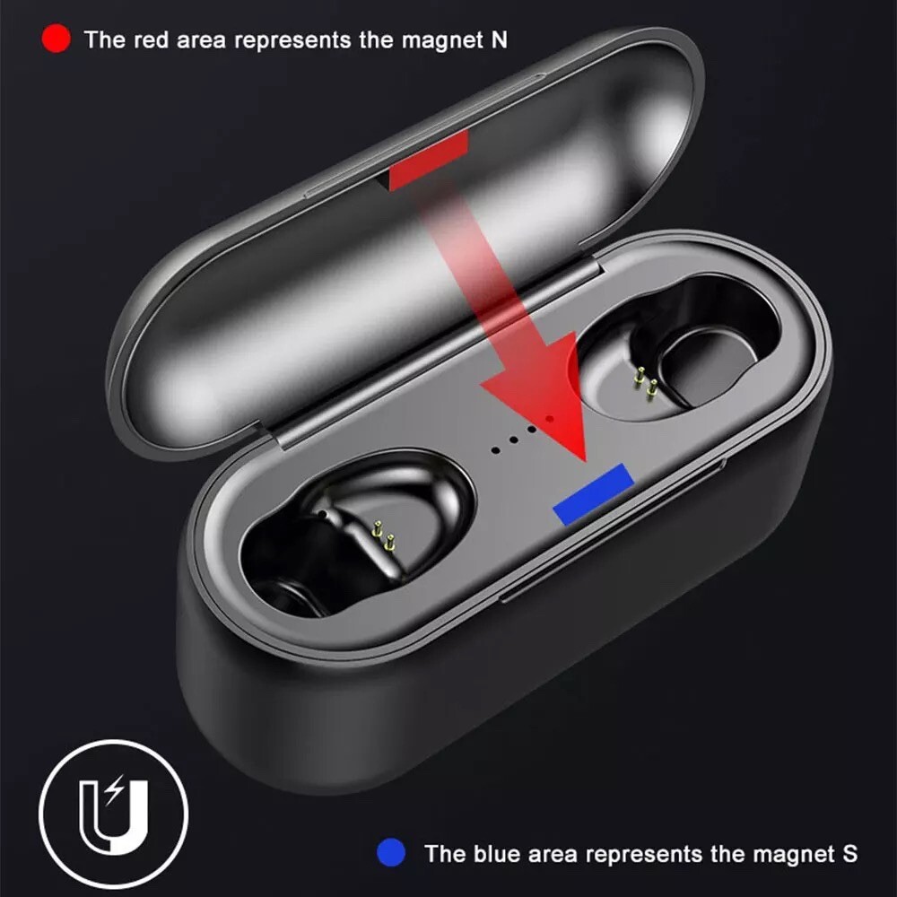 F9 TWS IPX7 Waterproof Earphone Wireless Touch Headset Bluetooth Earbuds
