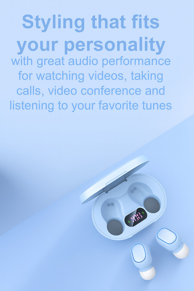 TWS Bluetooth Earbuds Waterproof Bluetooth 5.3 Headset Noise Cancelling Wireless