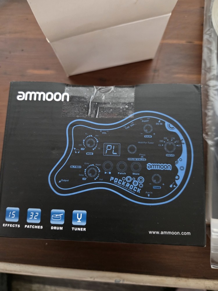 ammoon PockRock Digital Multi-Effects Processor Drum Delay Electric Guitar