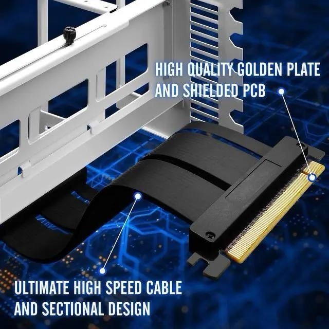 EZDIY-FAB Vertical PCIe 4.0 GPU Mount Bracket Graphic Card Holder (White)