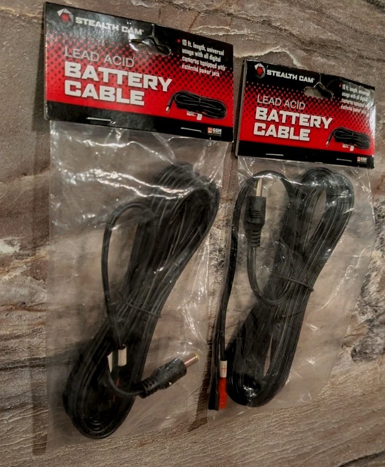 2 - 10Ft Stealth Cam Battery Connection Cable For Trail Camera Charging 1 Pair
