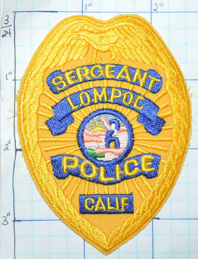 CALIFORNIA, LOMPOC POLICE SERGEANT SMALL HAT 3.5" PATCH