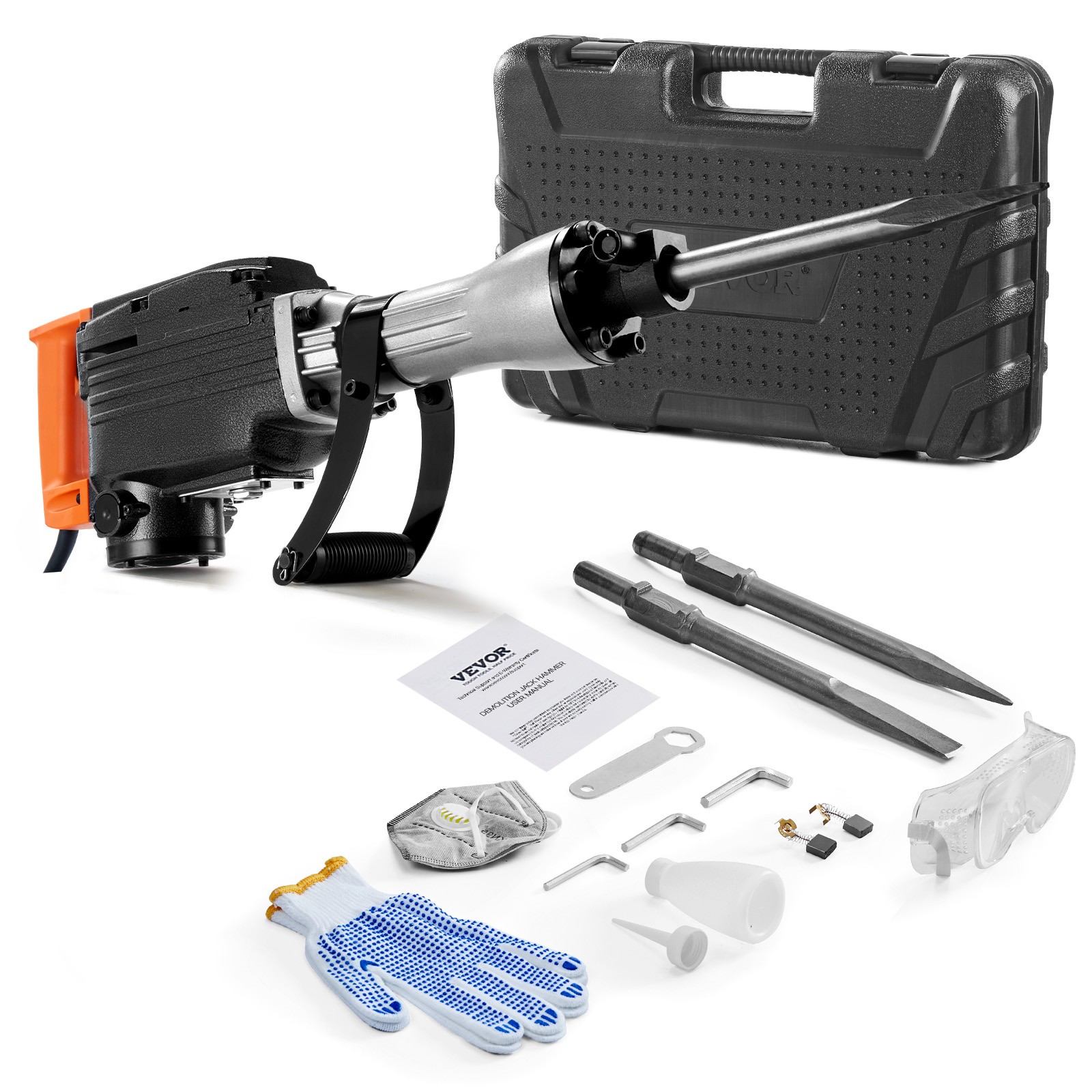 VEVOR 2200W Demolition Jack Hammer Electric Concrete Breaker