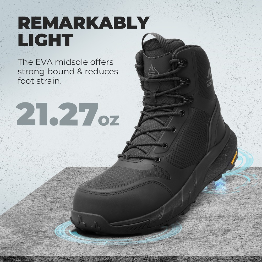Men's Composite Toe Safe & Protective Work Boots Lightweight Construction Boots