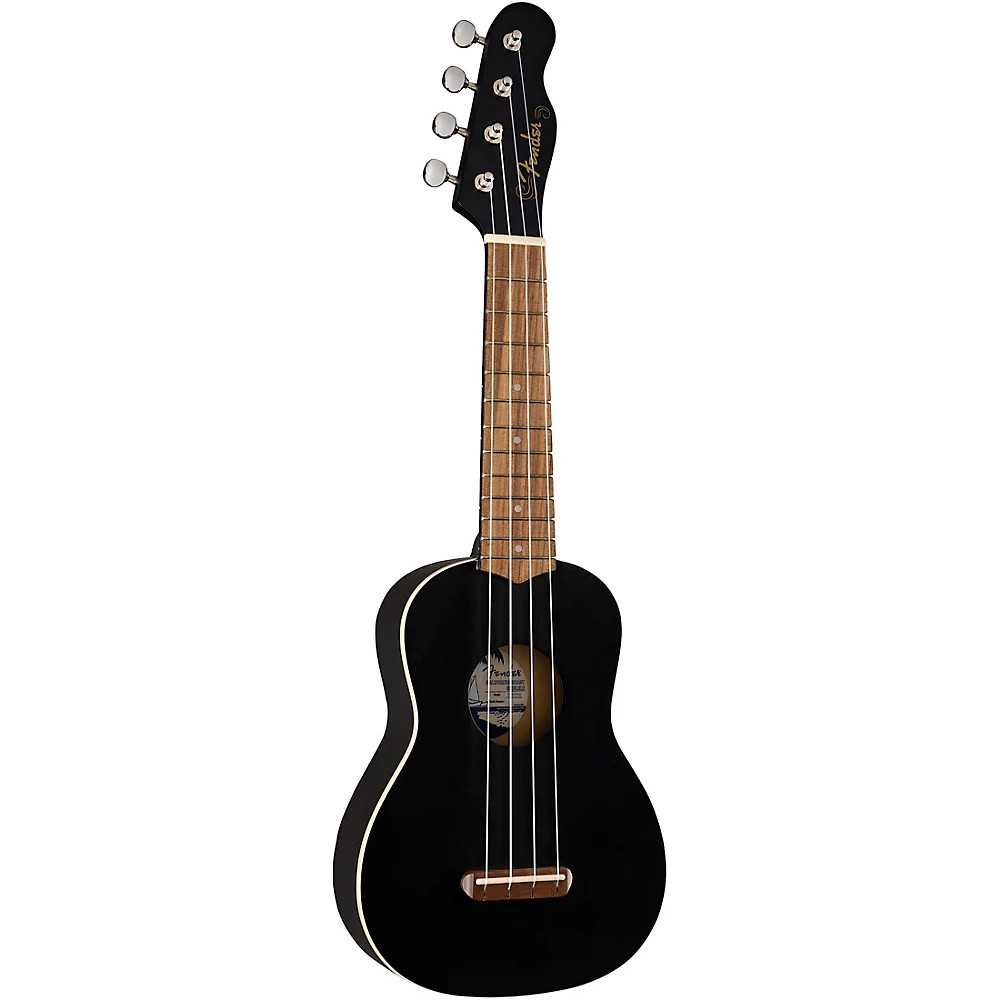 Fender Venice Soprano Ukulele Walnut Fingerboard Black