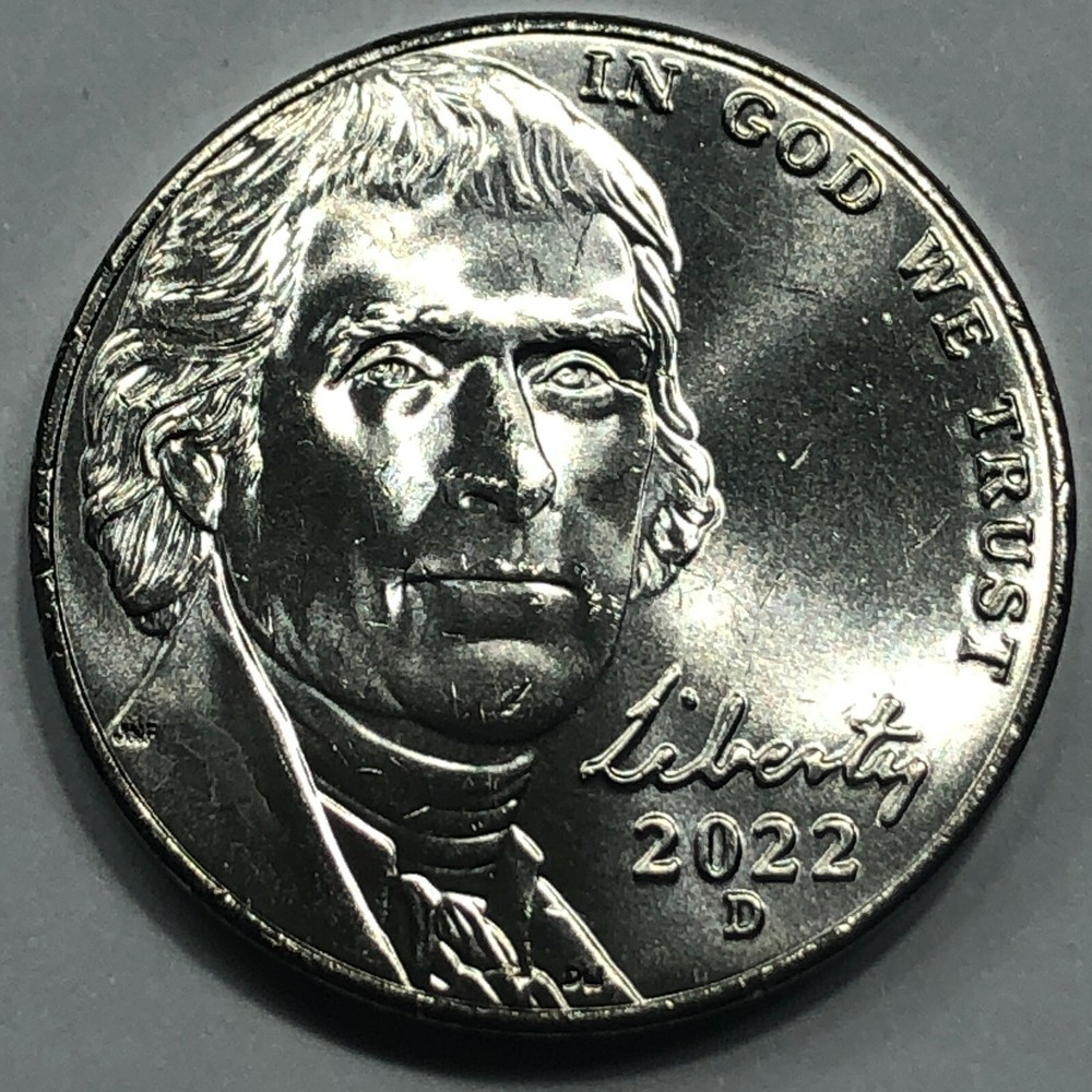 2022 P&D Jefferson 5 cent Set - Uncirculated