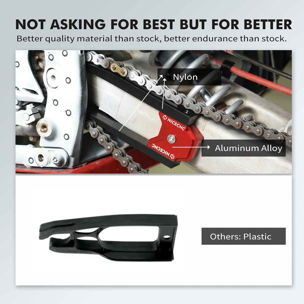 NiceCNC Swing Arm Chain Guide Slider Guard For Yamaha Raptor 700 YFM 700R Red