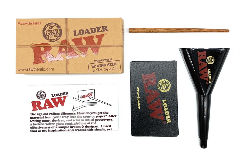 RAW classic 98 special Size Pre-Rolled Cones (100 Pack)+RAW 98 size cone loader