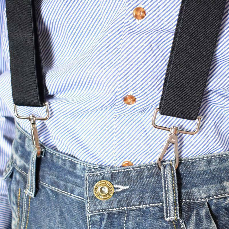 Men's Suspender Y Back Adjustable Heavy Duty Elastic Y-Shaped Hooks Pants Braces