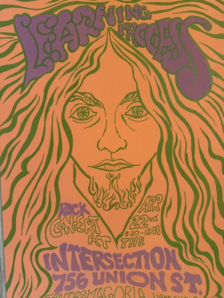 Learning Process at Intersection San Francisco Psychedelic Poster 1960s