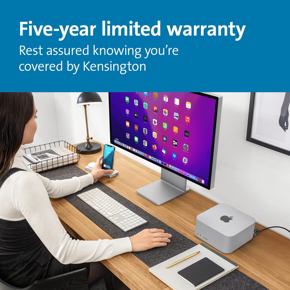 Kensington Lock Designed for Mac Studio Locking Adapter Silver