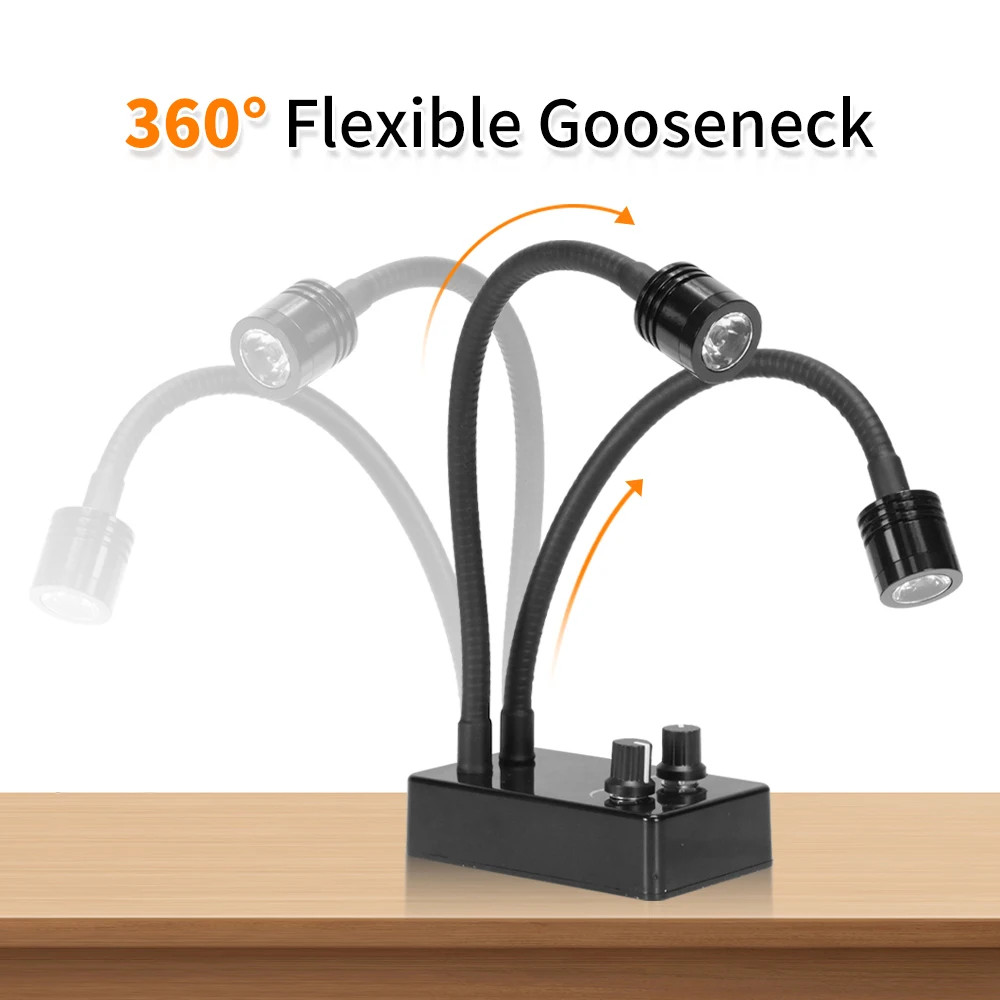 LED Microscope Light Source Gooseneck Lamp Illuminators for Industrial Camera
