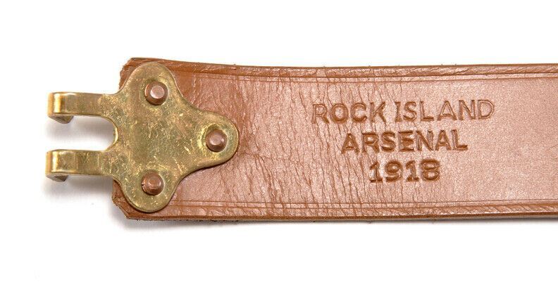 M1907 MILITARY LEATHER RIFLE SLING WW1 MARKED BRASS HARDWARE GARAND SPRINGFIELD