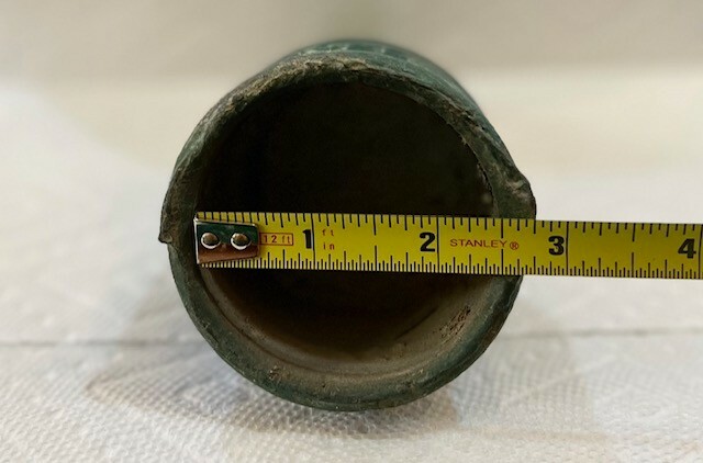 Antique Chain Link Parts, Green, Sharp Point, Loop Cap, 2-1/2"