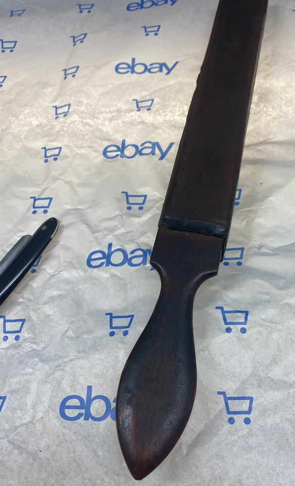 Vintage Black diamond Straight Razor # 36 WITH Leather Sharping Strap