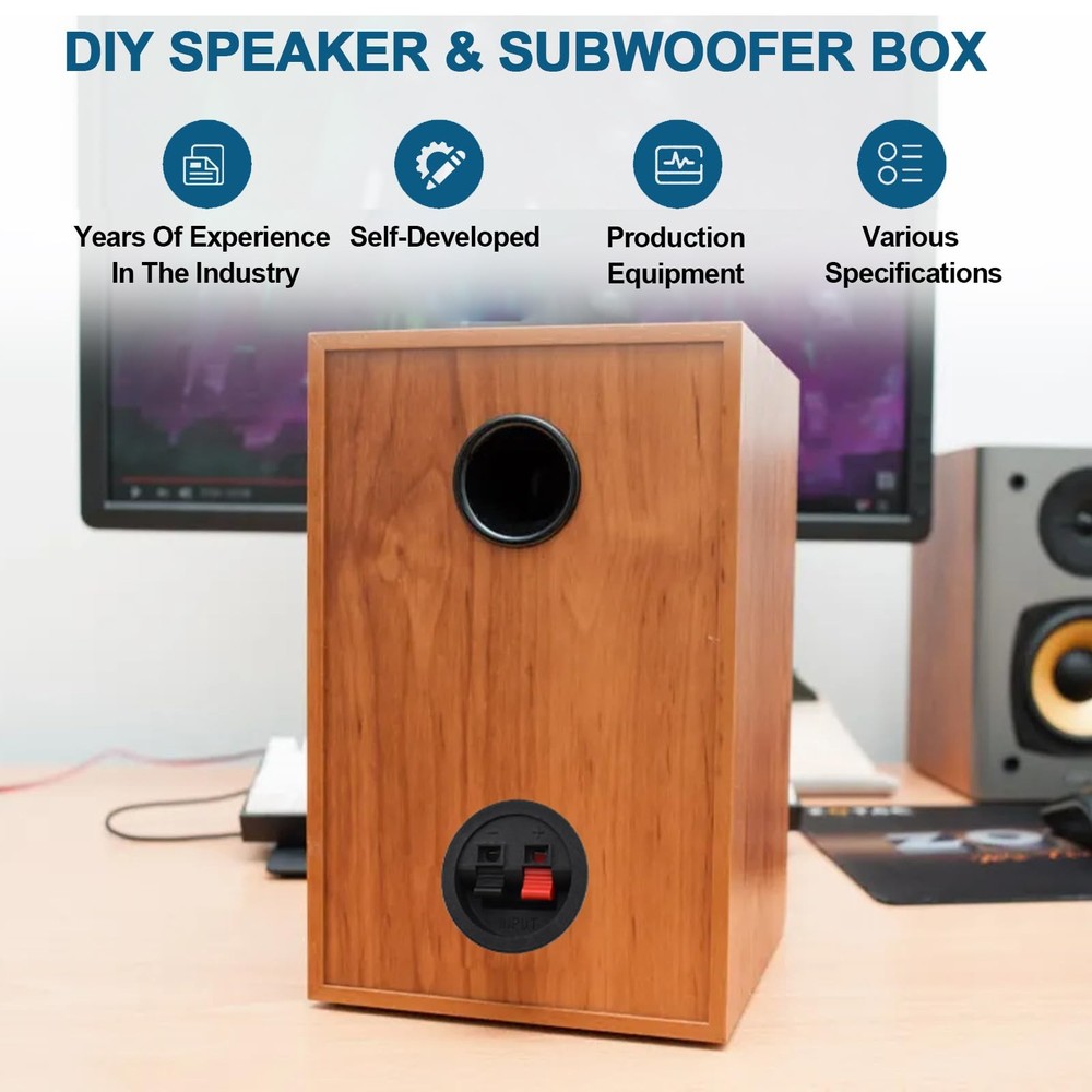 UBANU Speaker Box Terminal Cup, 2 Pack Round Spring Subwoofer -2.18IN