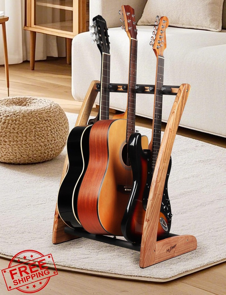 Mr.Power 3 Holder Guitar Stand Rack Adjustable Padded
