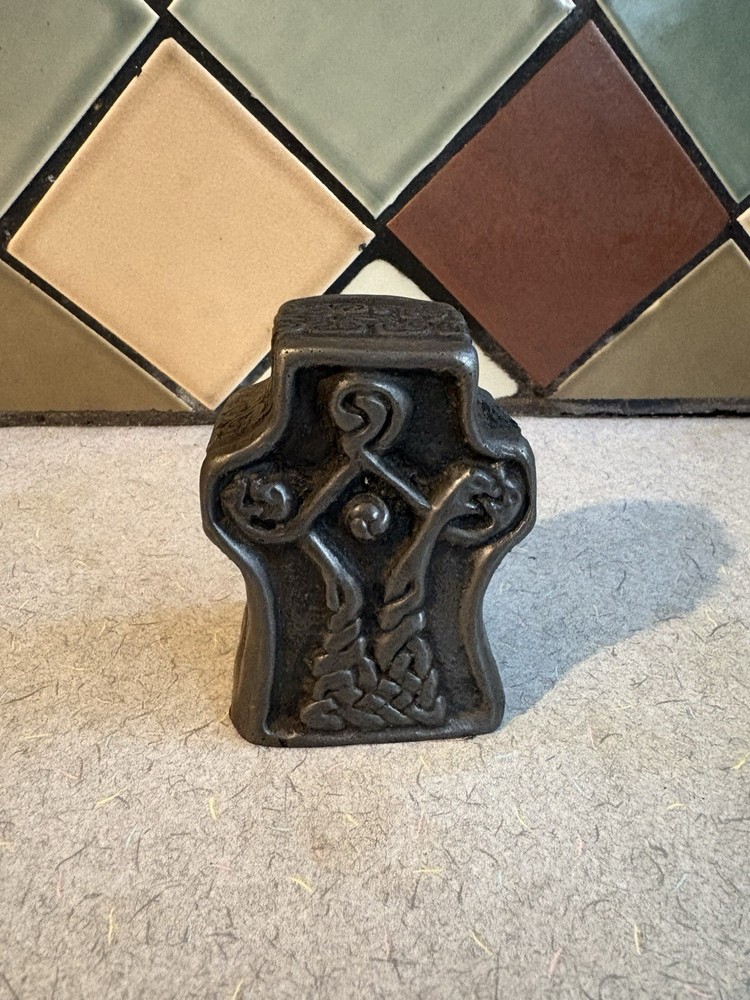 Wild Goose Studio Standing Celtic Cross Ceramic Sculpture