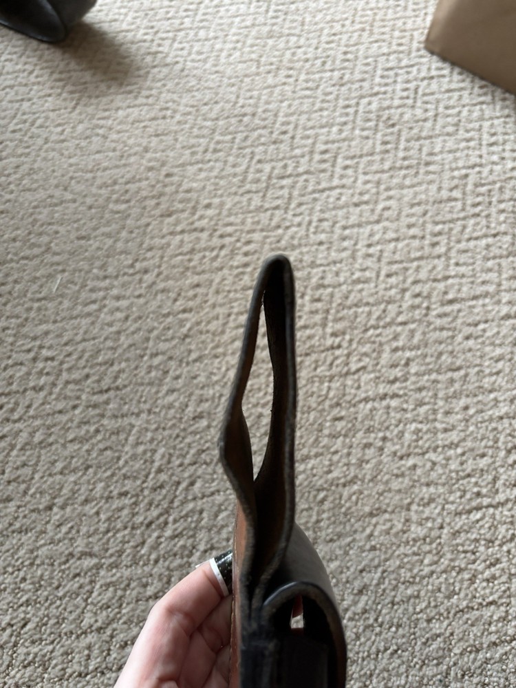 Black Leather Handcuff Case (used) With Belt Loop
