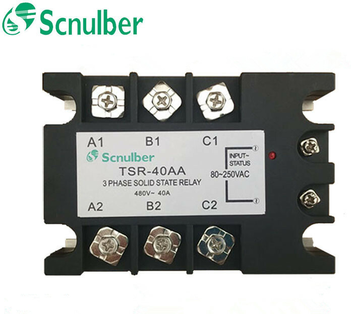 Scnulber three-phase solid state relay TSR-40AA 40A 480V AC control AC