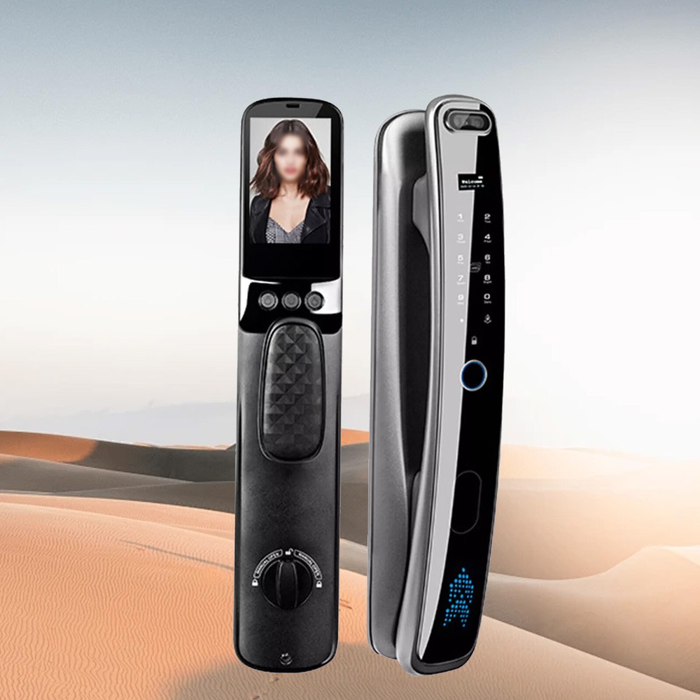 3D Face Recognition Unlock Digital Door Locks With Camera Password FIngerprint