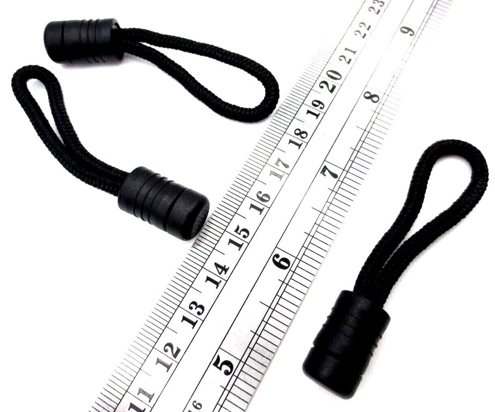 Zipper Pull Helper Zipper Leash Pull Tag Plastic End Cord Tab PREMIUM, 2" Long