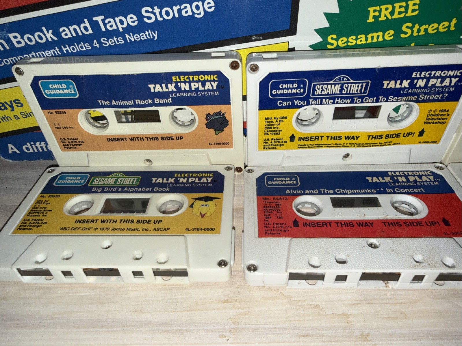 LQQK 1992 Vintage Playskool Talk 'n Play In Box COMPLETE w/ 8 Tapes 9 Books