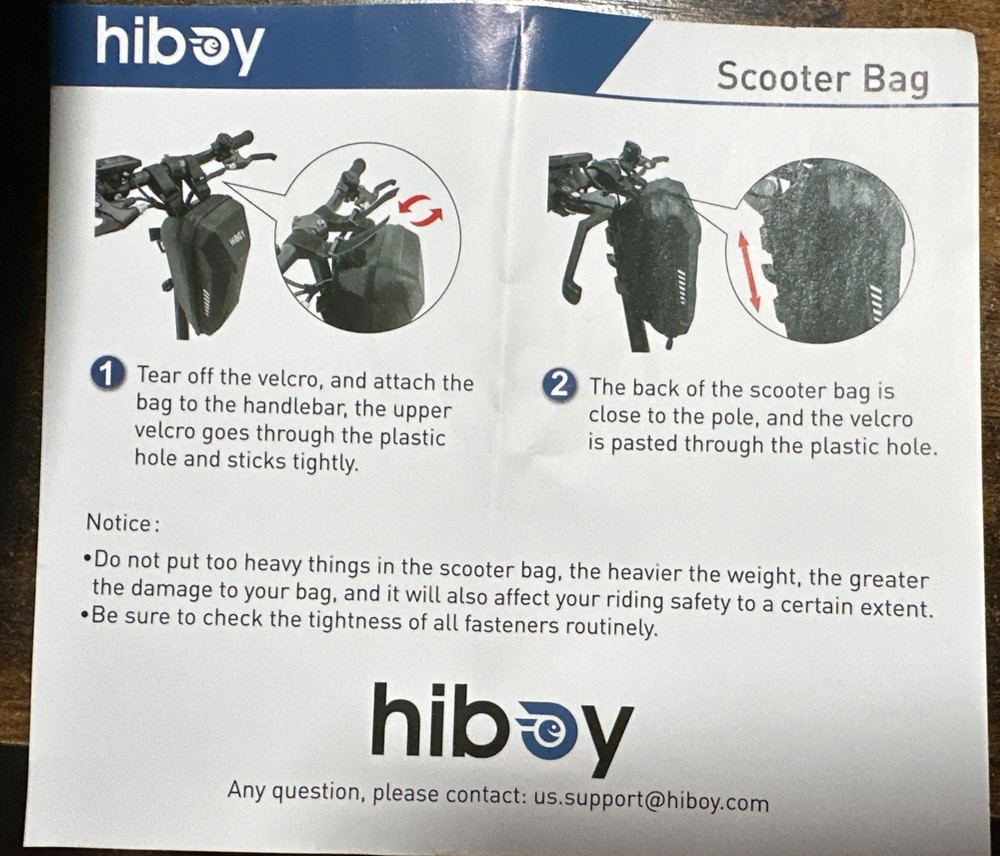 4L Large Capacity Scooter Handlebar Bag Waterproof Hardshell