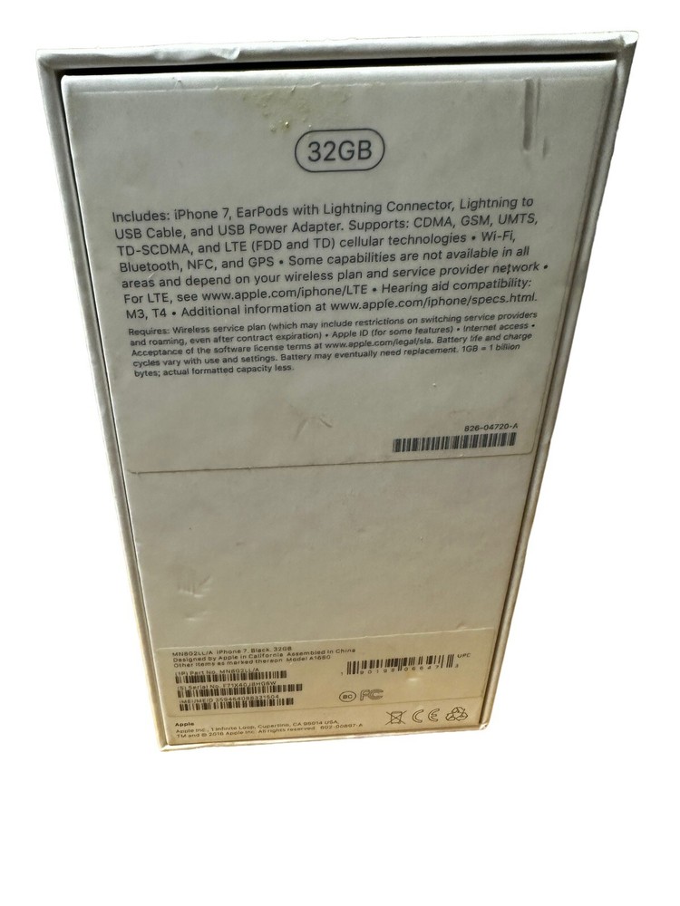 Apple iPhone 7 32GB Black - EMPTY BOX ONLY