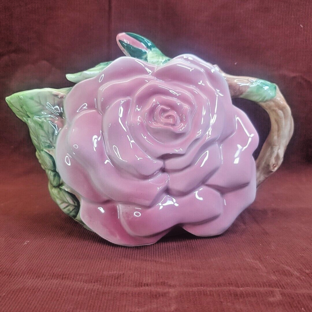 Rose 40oz Teapot Pitcher Rose and Leaf Pattern