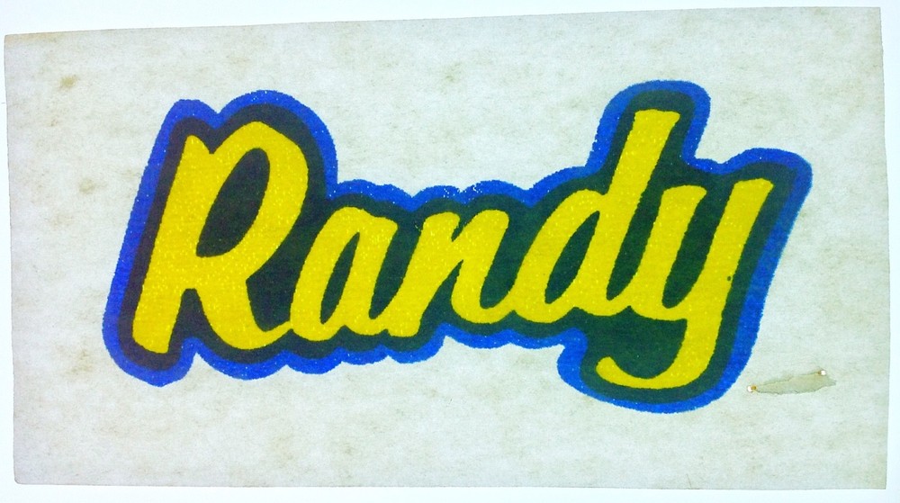 Original Vintage Randy Mini Iron On Transfer