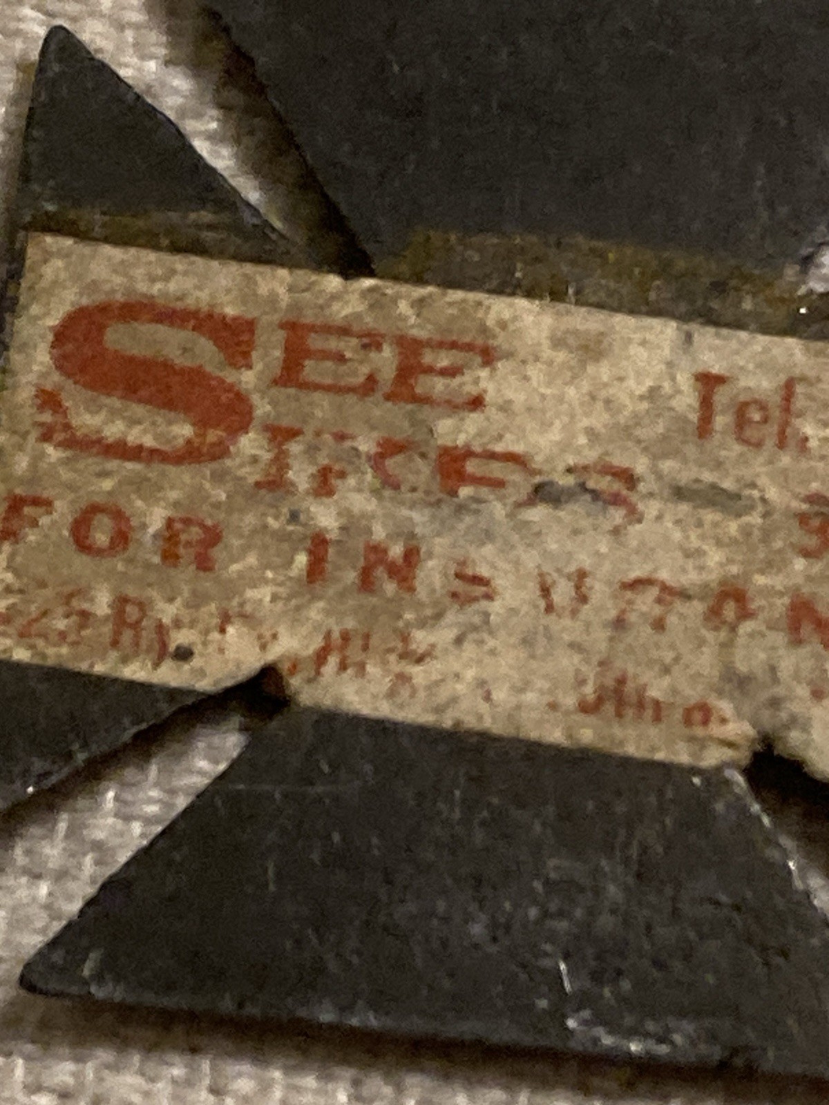 WW1 GERMAN TO DER KAISER IRON CROSS ANTI-GERMAN PROPAGANDA MEDAL BADGE LABEL ON