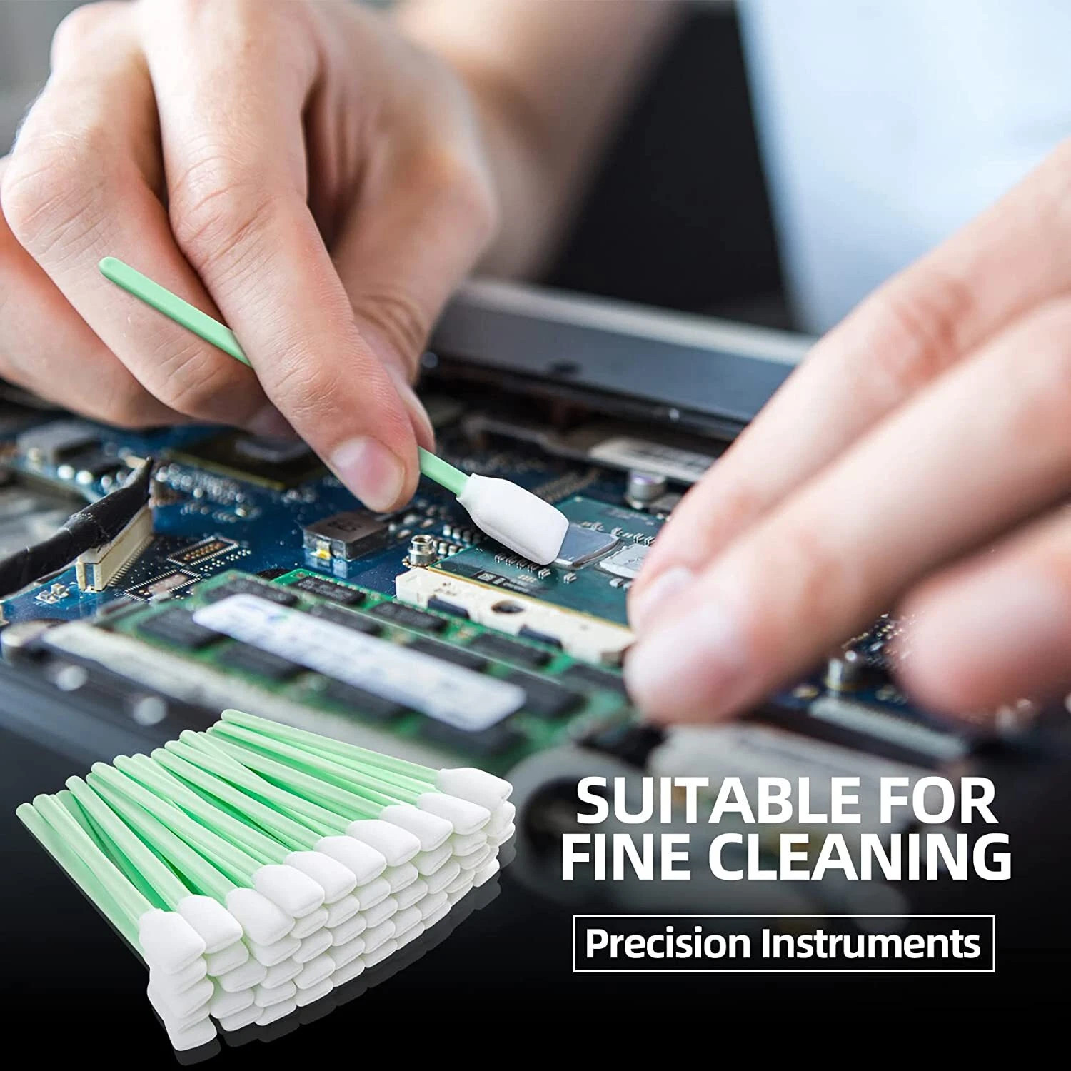 200Pcs Foam Tip Cleaning Swabs Sticks For Solvent Format Printers Sponge Stick