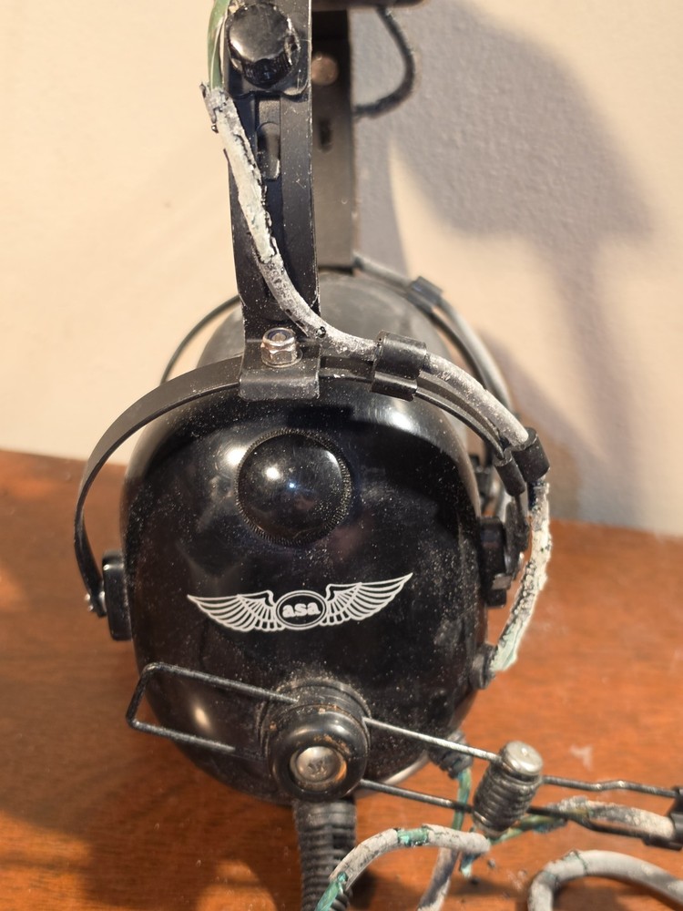 ASA Aviation Headset Cord Has Dry Rot. Tested And Working!!