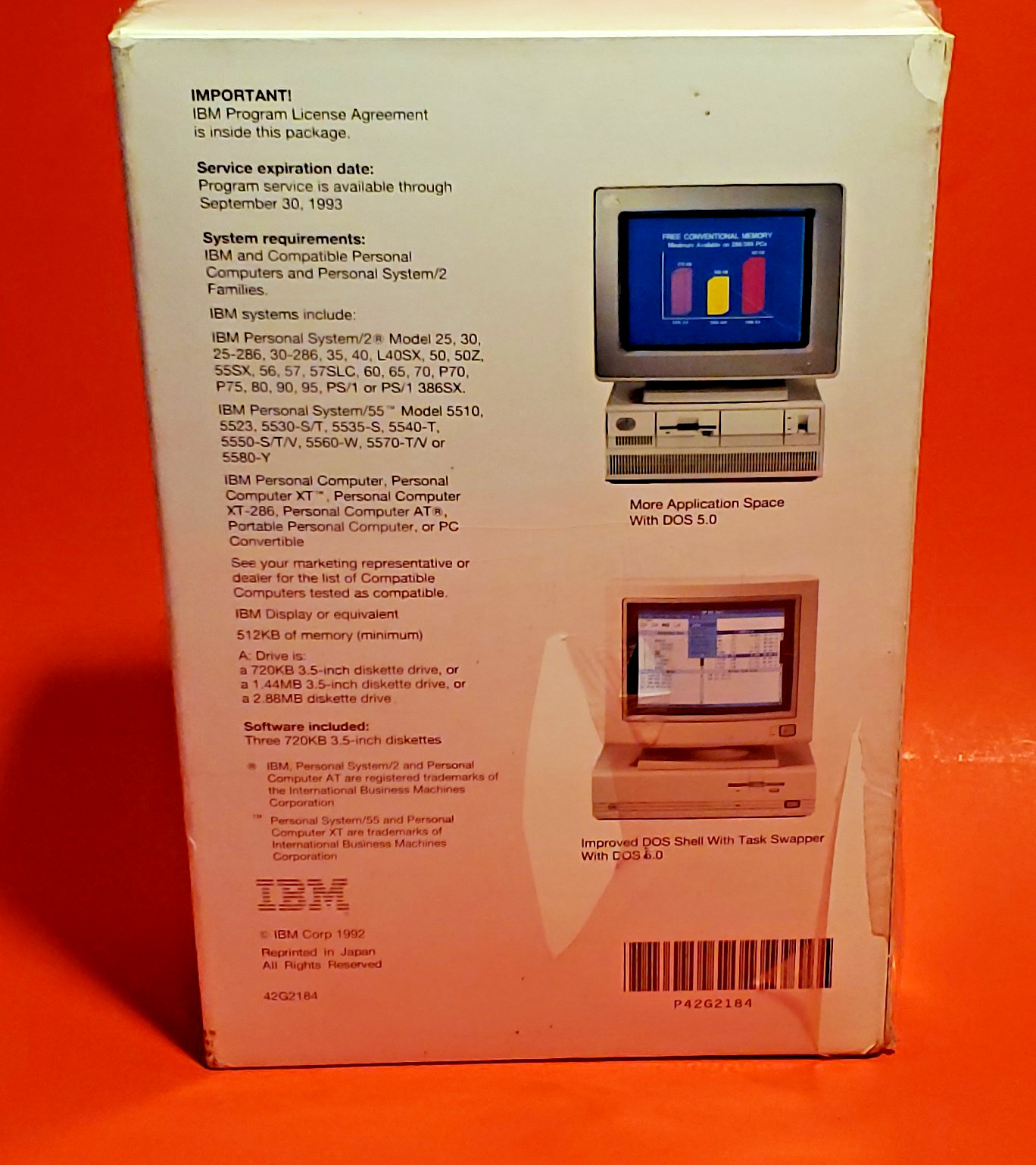 Microsoft MS DOS 5.0 IBM 3.5 inch Diskettes IBM and Compatibles 1992 NIB